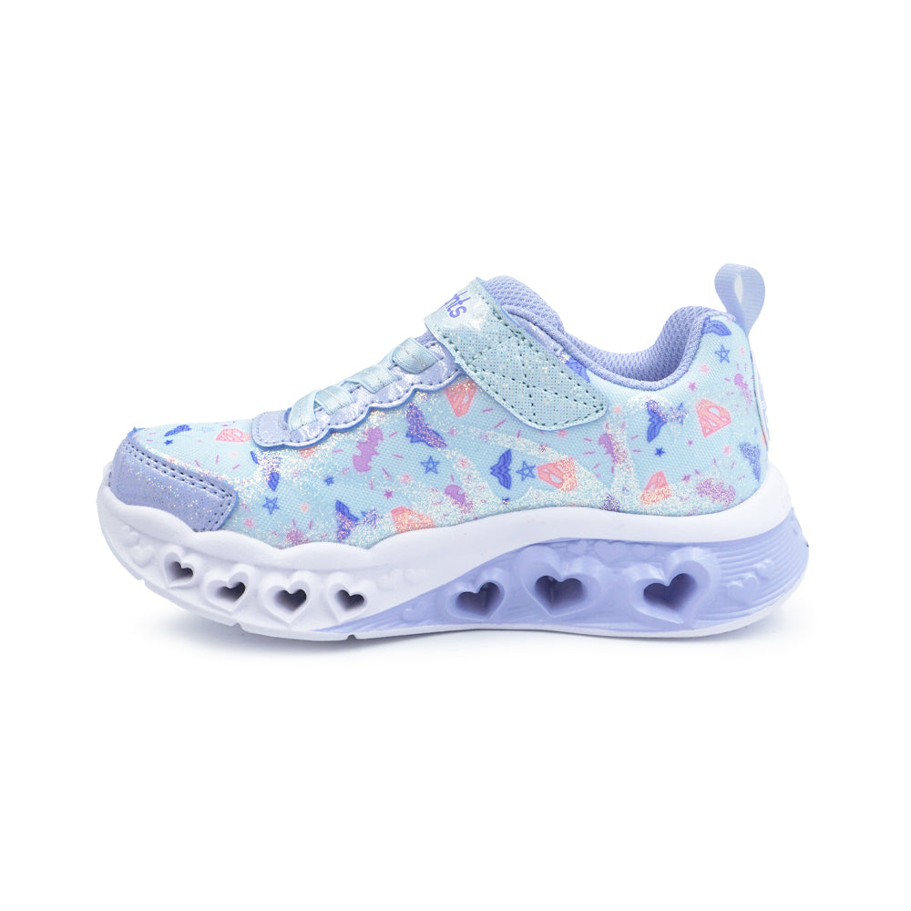 Skechers Girls DC Collection Flutter Heart Lights Shoes - 319509L-BLMT