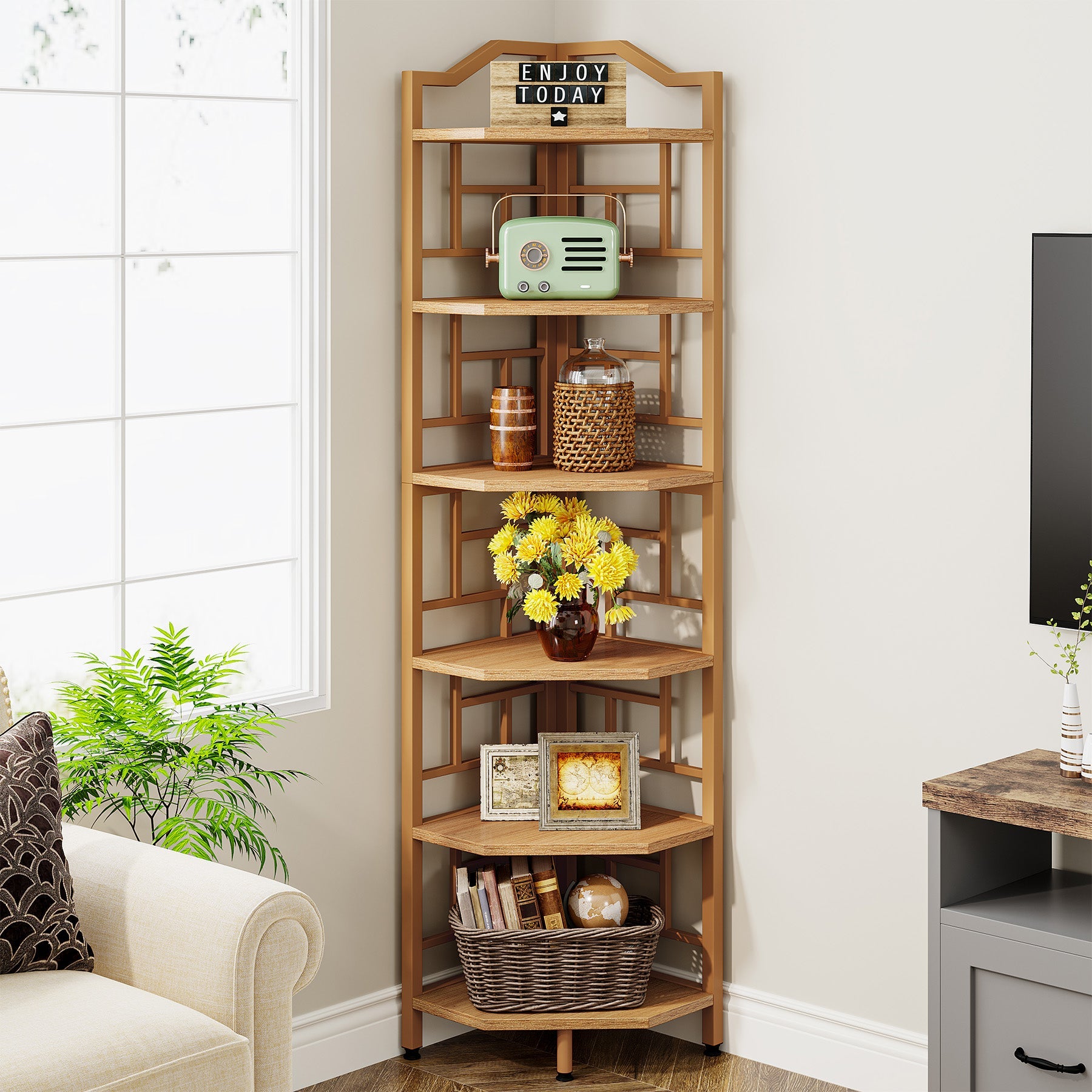 6-Tier Corner Shelf, 68