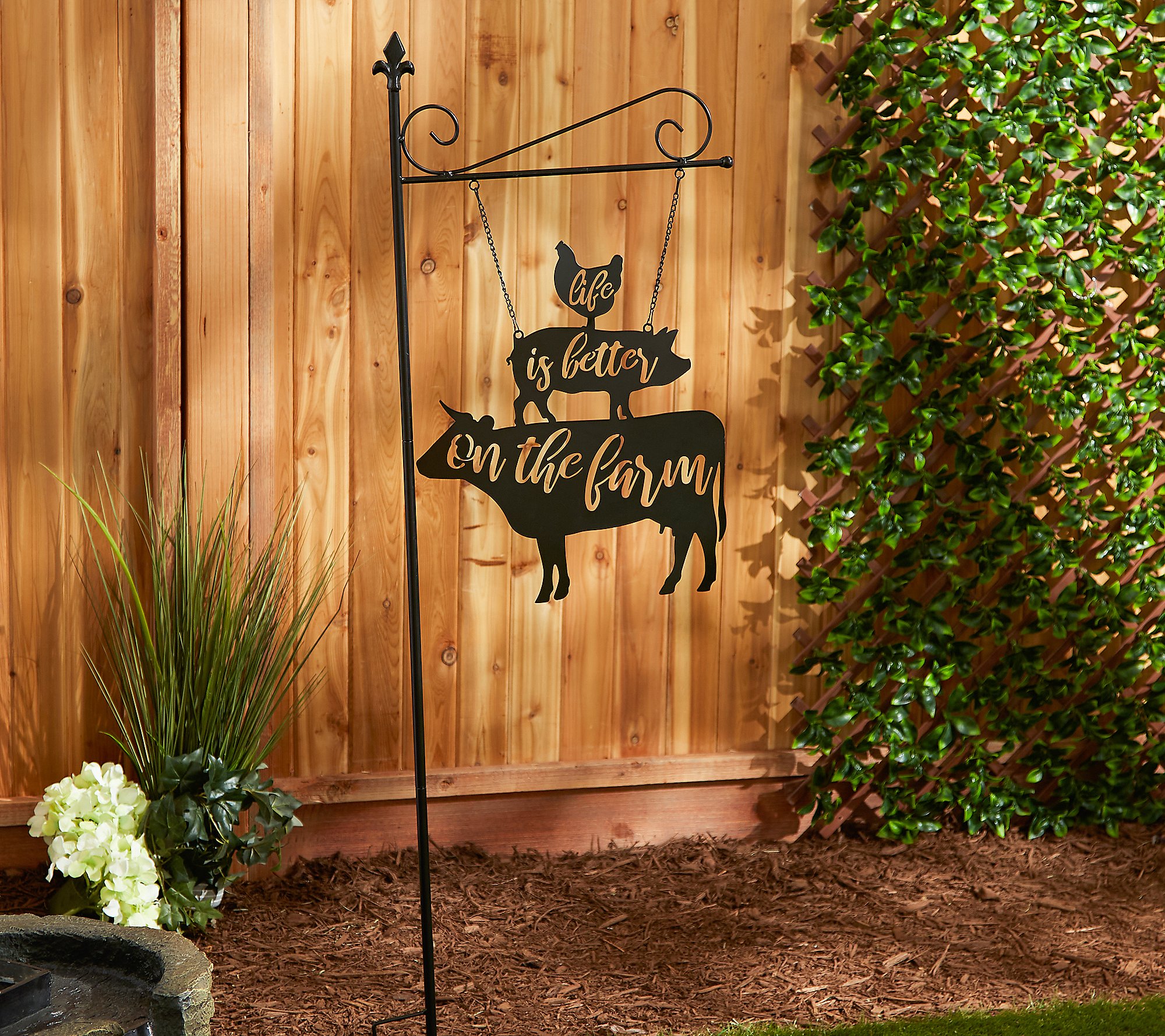 Design Imports Life is Better On the Farm Garden Stake