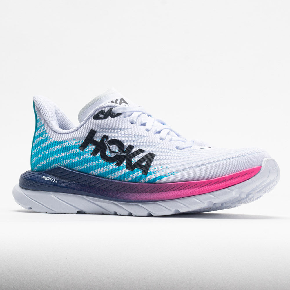 HOKA Mach 5 Women's White/Scuba Blue