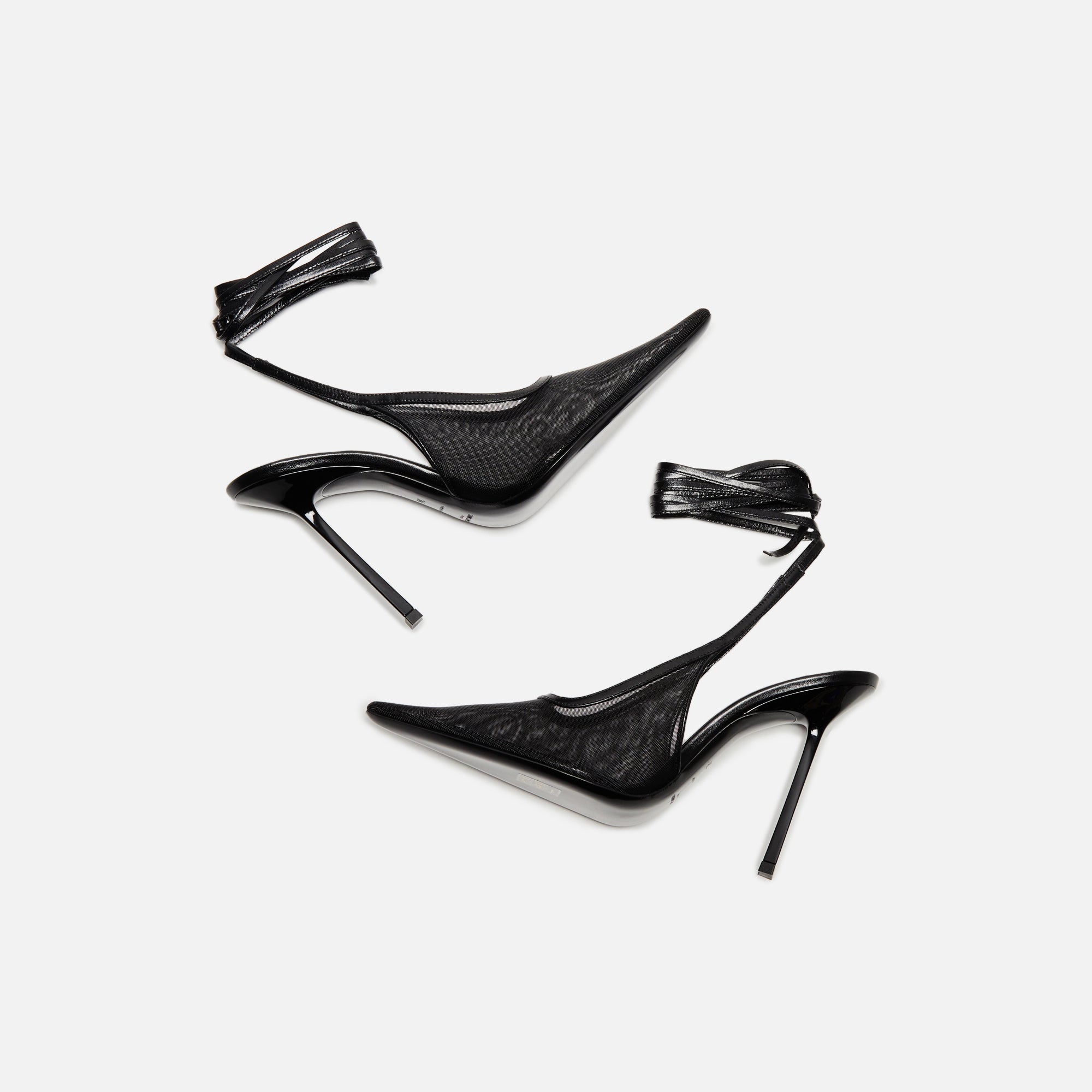 Saint Laurent Aston110 Slingback Tulle - Nero