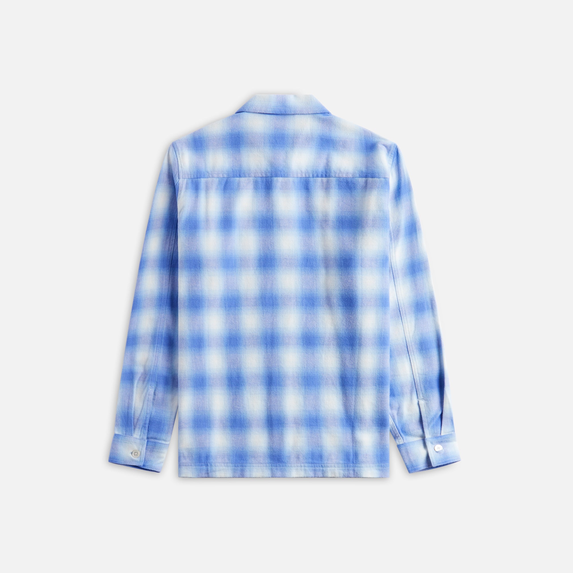 Tekla Plaid Long Sleeve Flannel Shirt - Light Blue