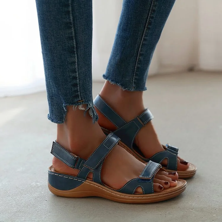 Women Summer Wedges Open Toe Comfy Walking Work Sandals