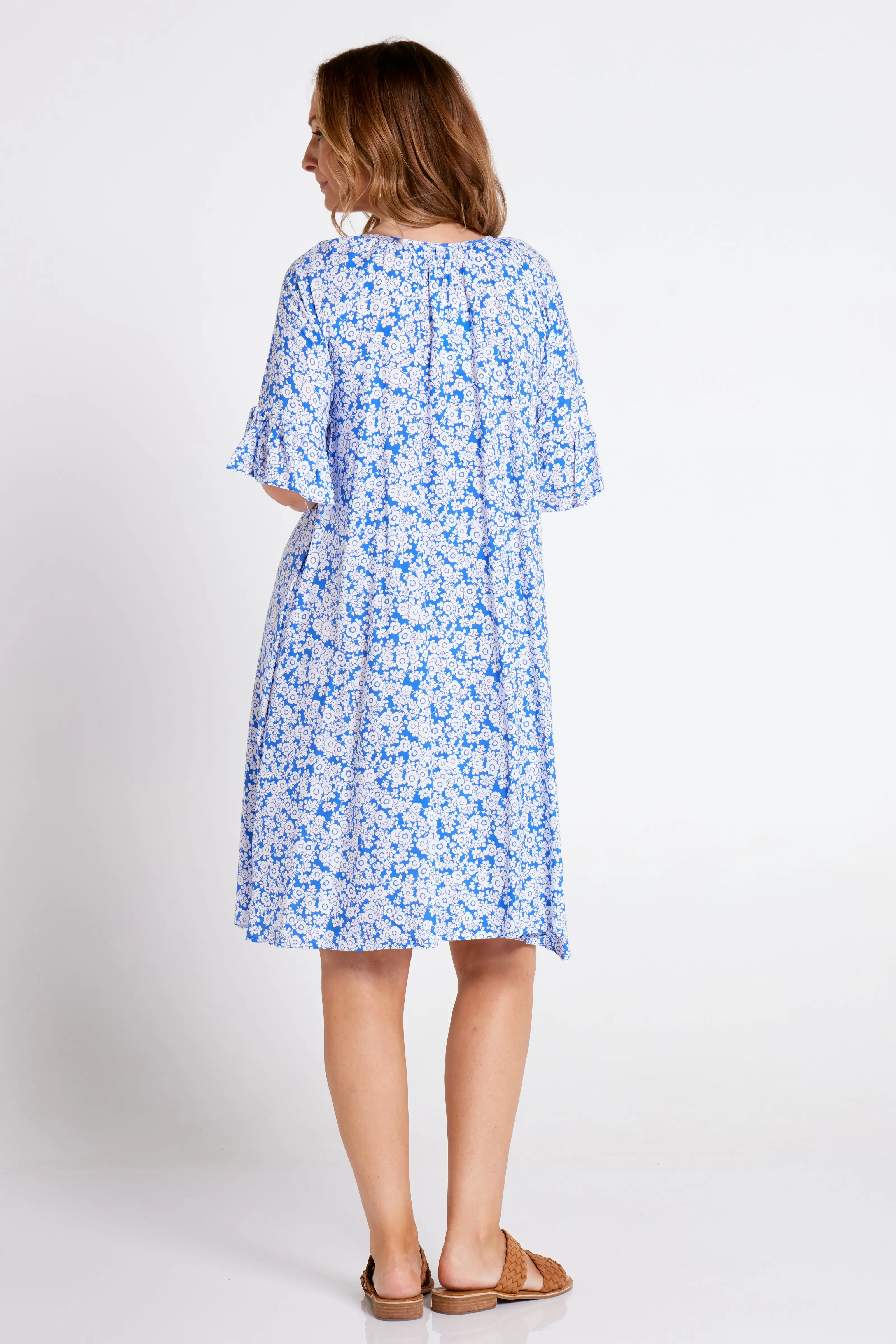 Melodia Dress - Cornflower Ditsy Floral