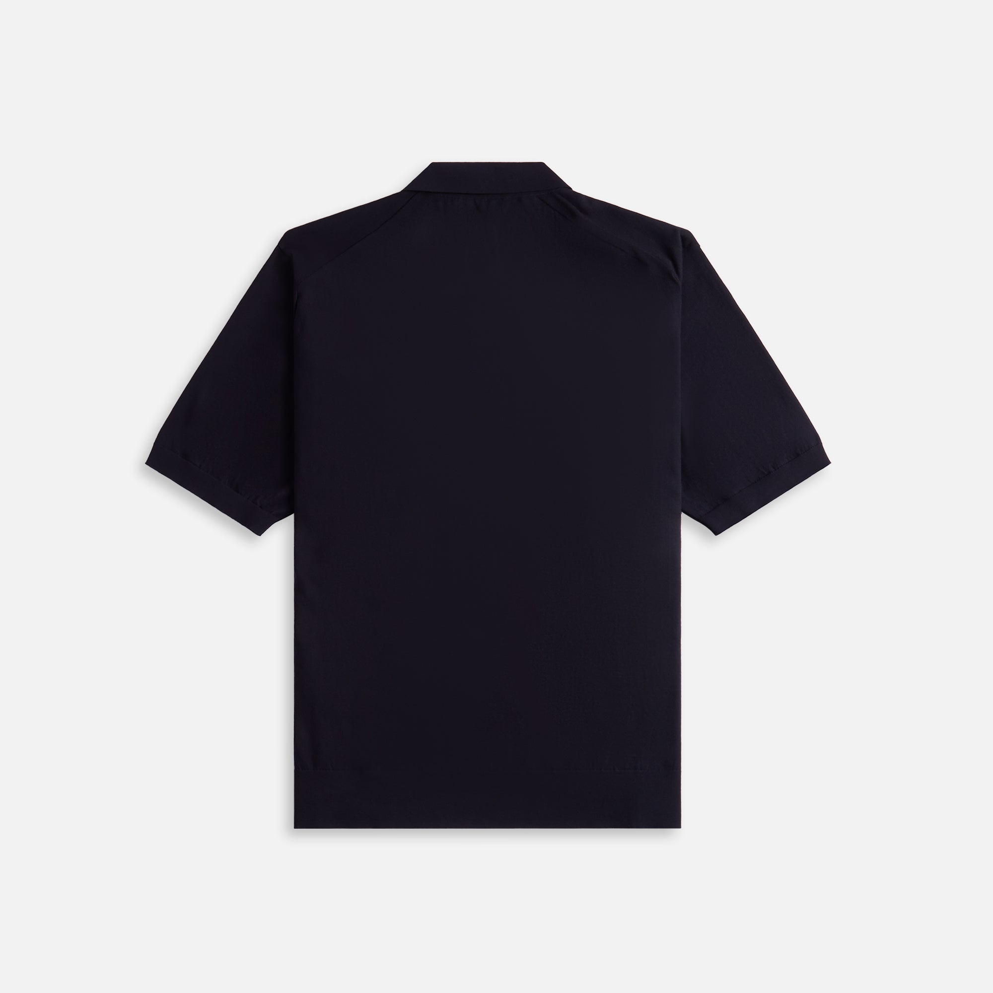 Auralee Super High Gauge Cotton Knit Polo - Dark Navy