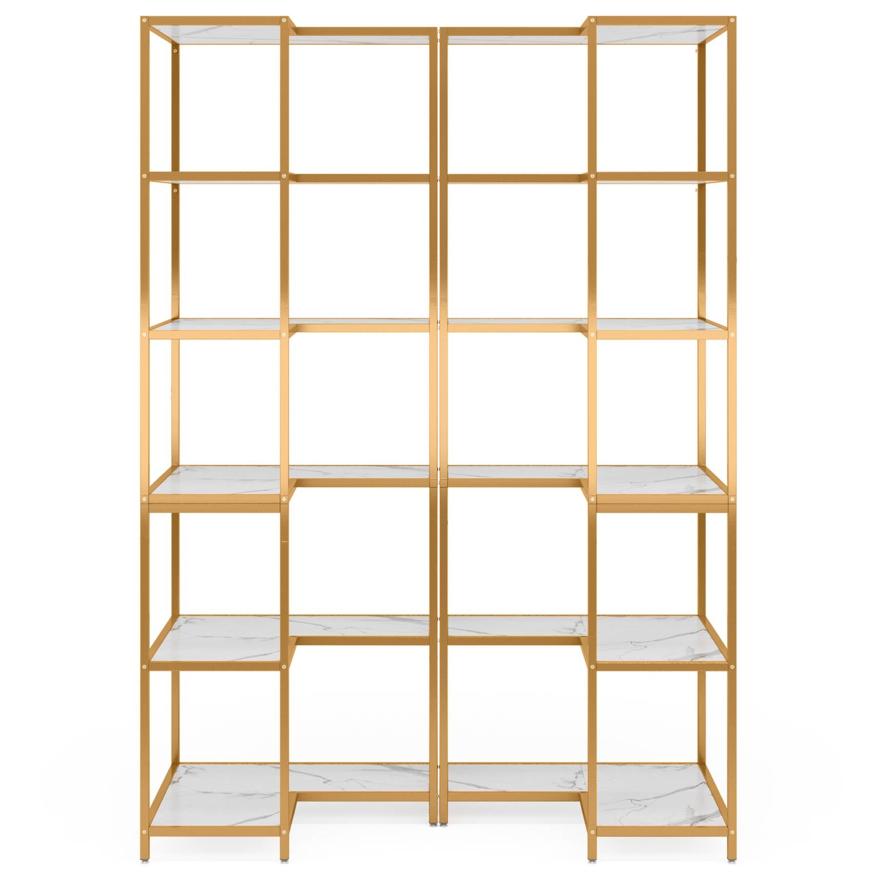 6-Shelf Corner Bookshelf, 70.5