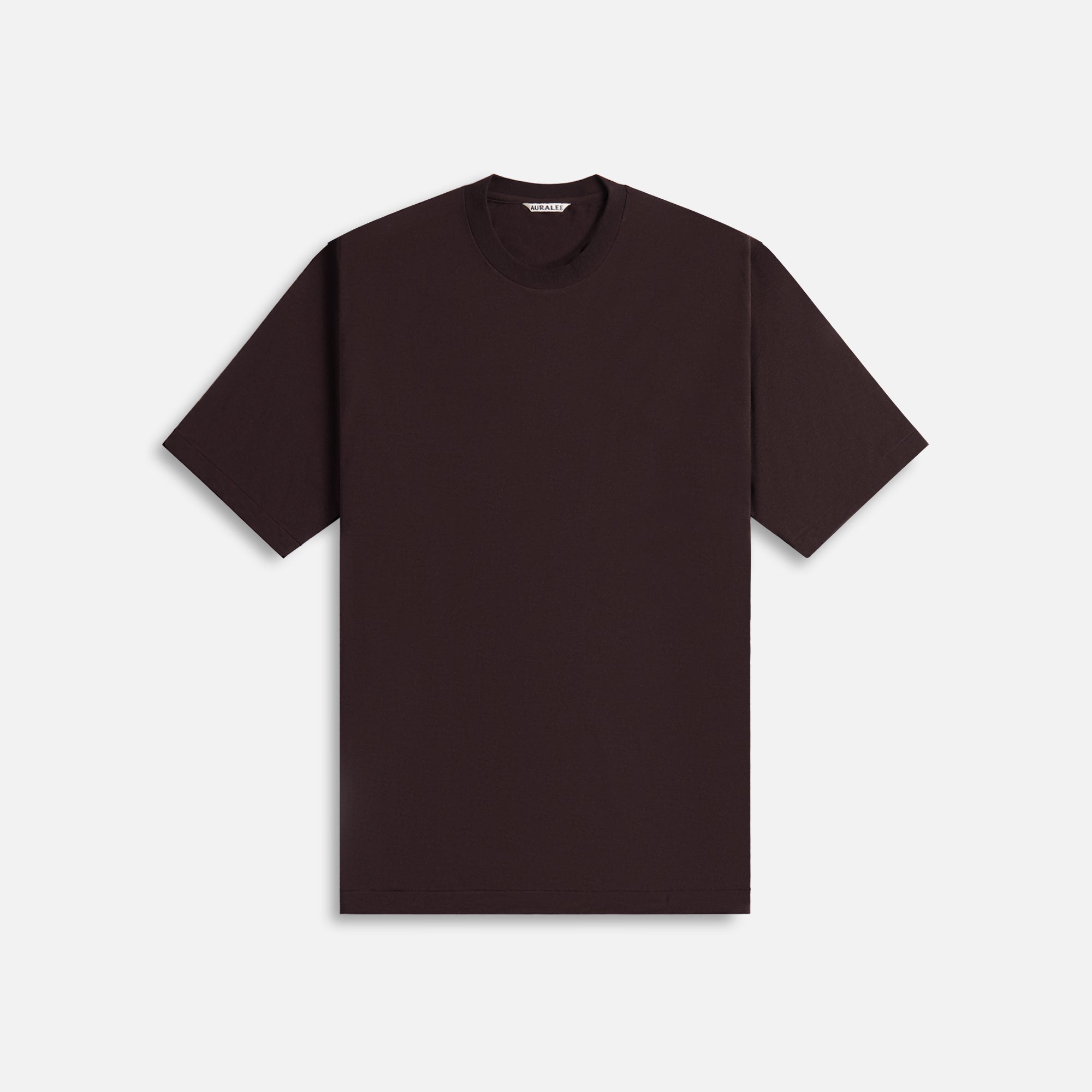 Auralee Super Soft Wool Jersey Tee - Dark Brown