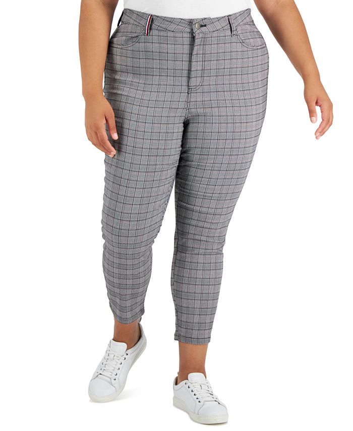 Plus Size Glen Plaid Skinny Pants