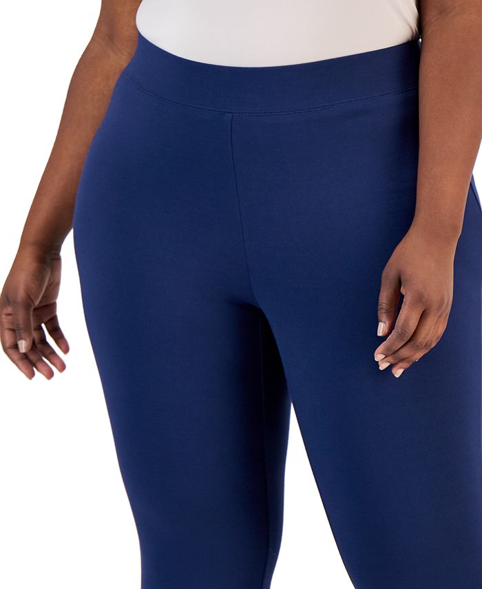 Plus Size Skinny Pull-On Ponte Pants， Created for Macy's