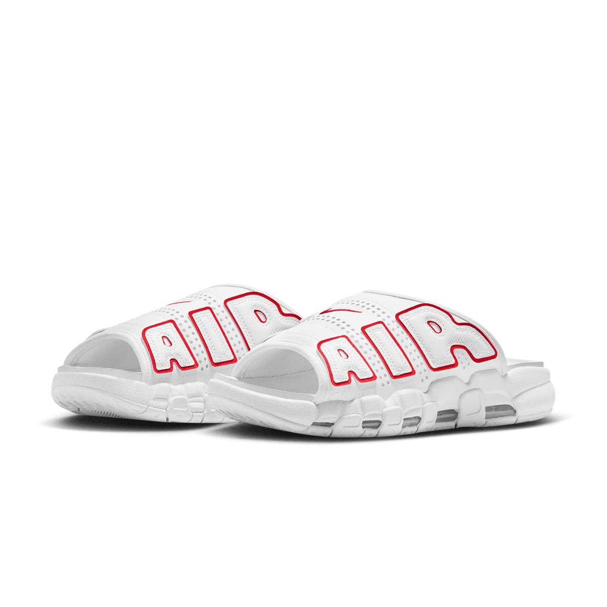 Air More Uptempo Slide 'White Red'