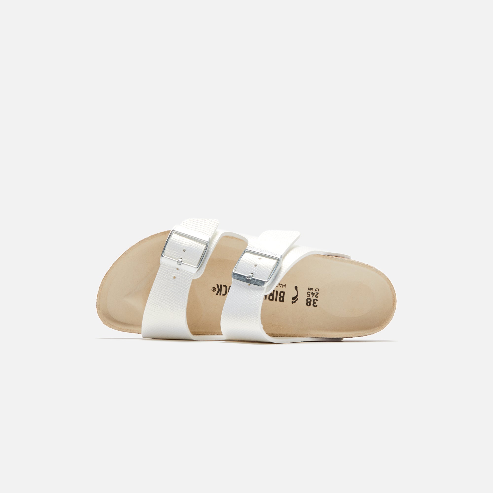 Birkenstock Arizona Birko-Flor - Embossed Lizard White