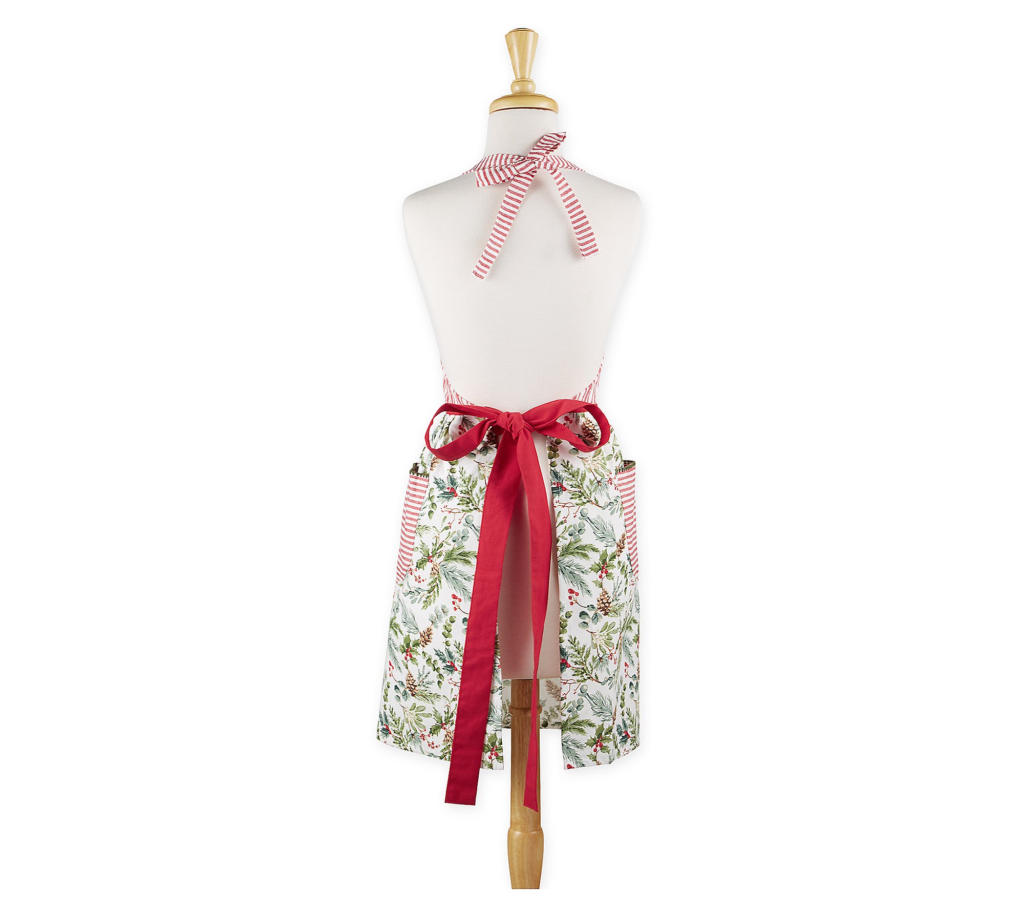 Design Imports Merry Holiday Sprigs Printed Apron