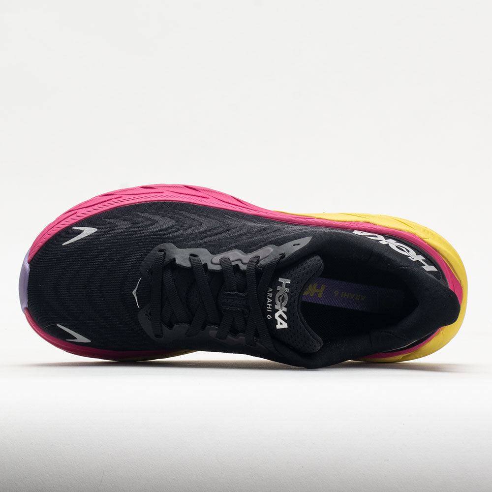 HOKA Arahi 6 Women's Black/Pink Yarrow