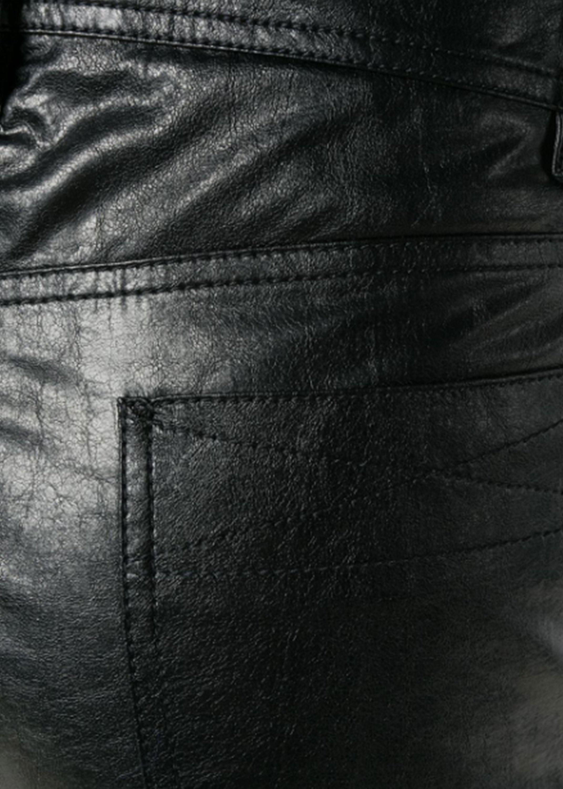 Pantalone morbido in ecopelle nera