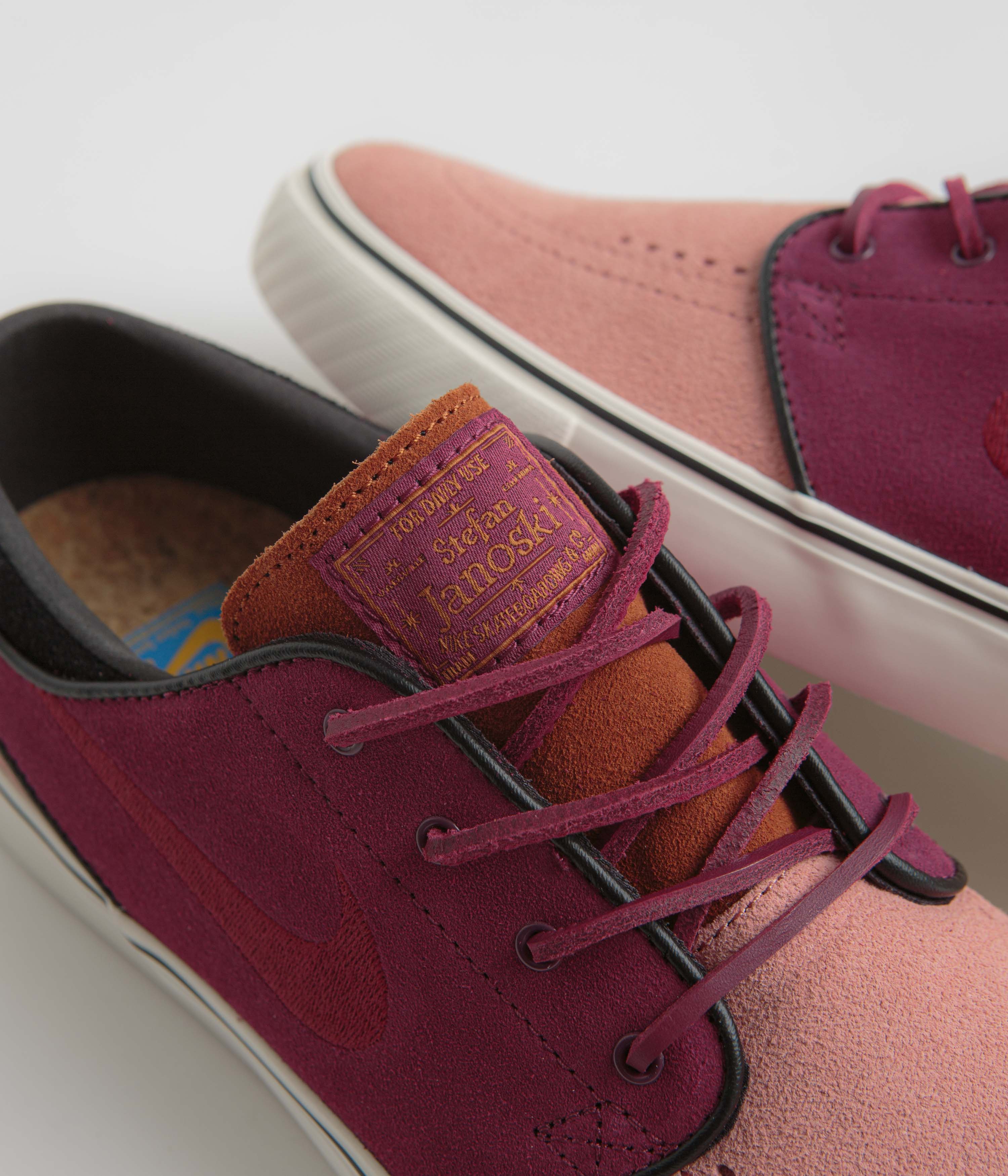 Nike SB Janoski OG+ Shoes - Red Stardust / Team Red - Rosewood