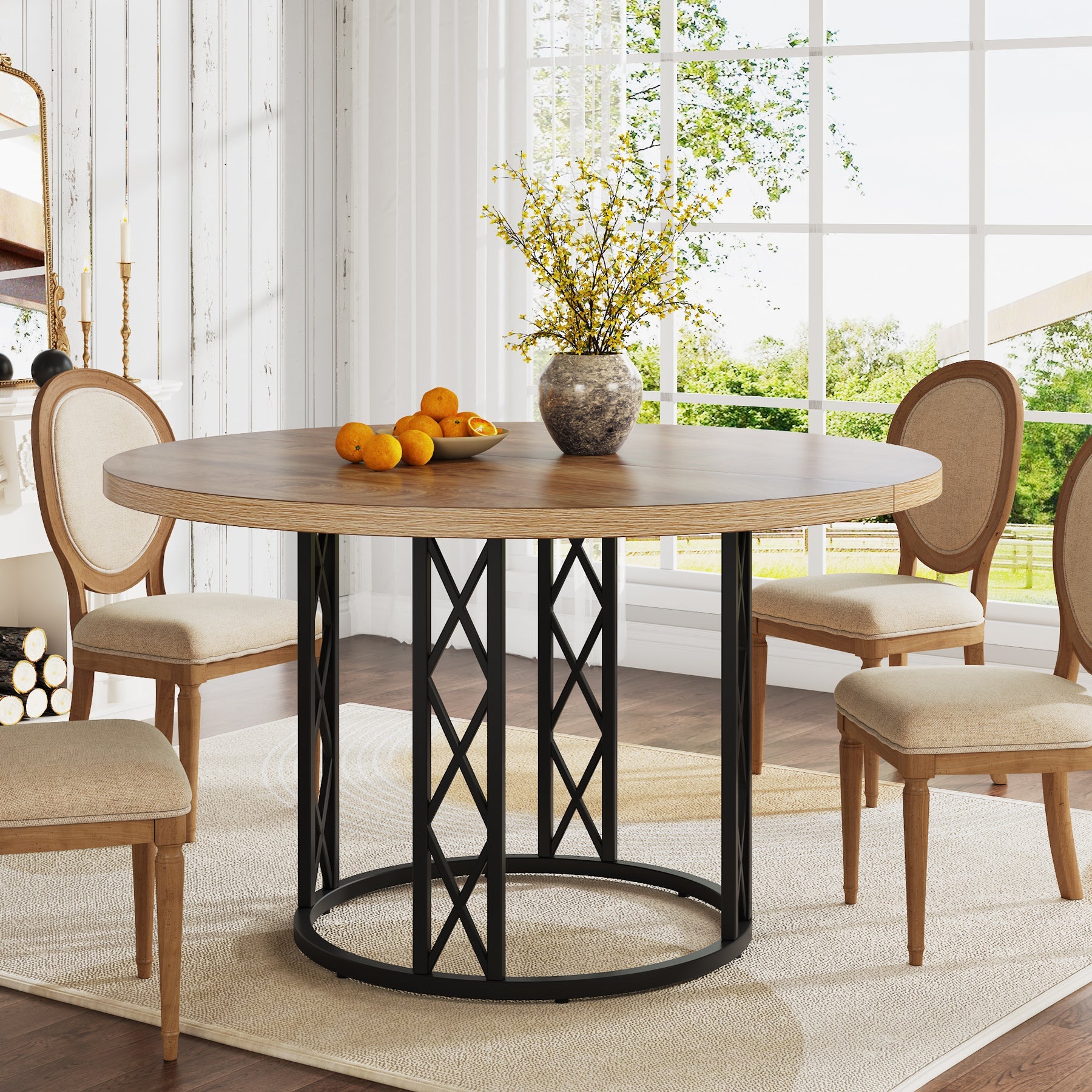 Round Dining Table for 4 People, 47