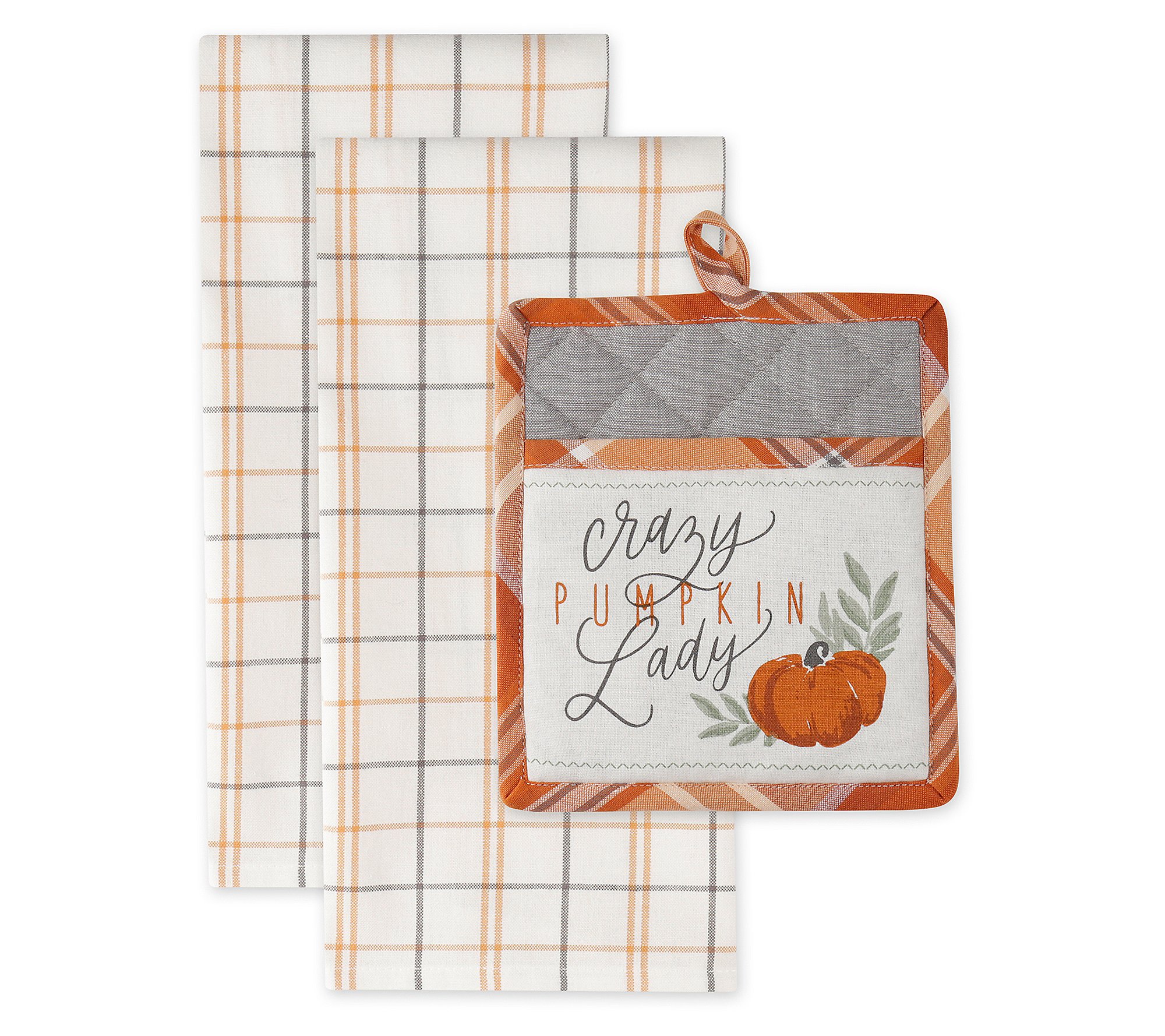Design Imports Crazy Pumpkin Lady Kitchen Gift Set