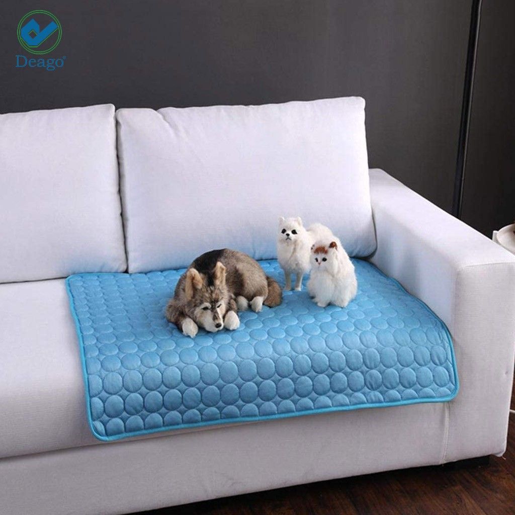 Deago 1Pack Pet Dog Cooling Mat for Kennels Crates Beds Soft Breathable Non Toxic Dog Mattress Pad for Small Medium Large Dogs