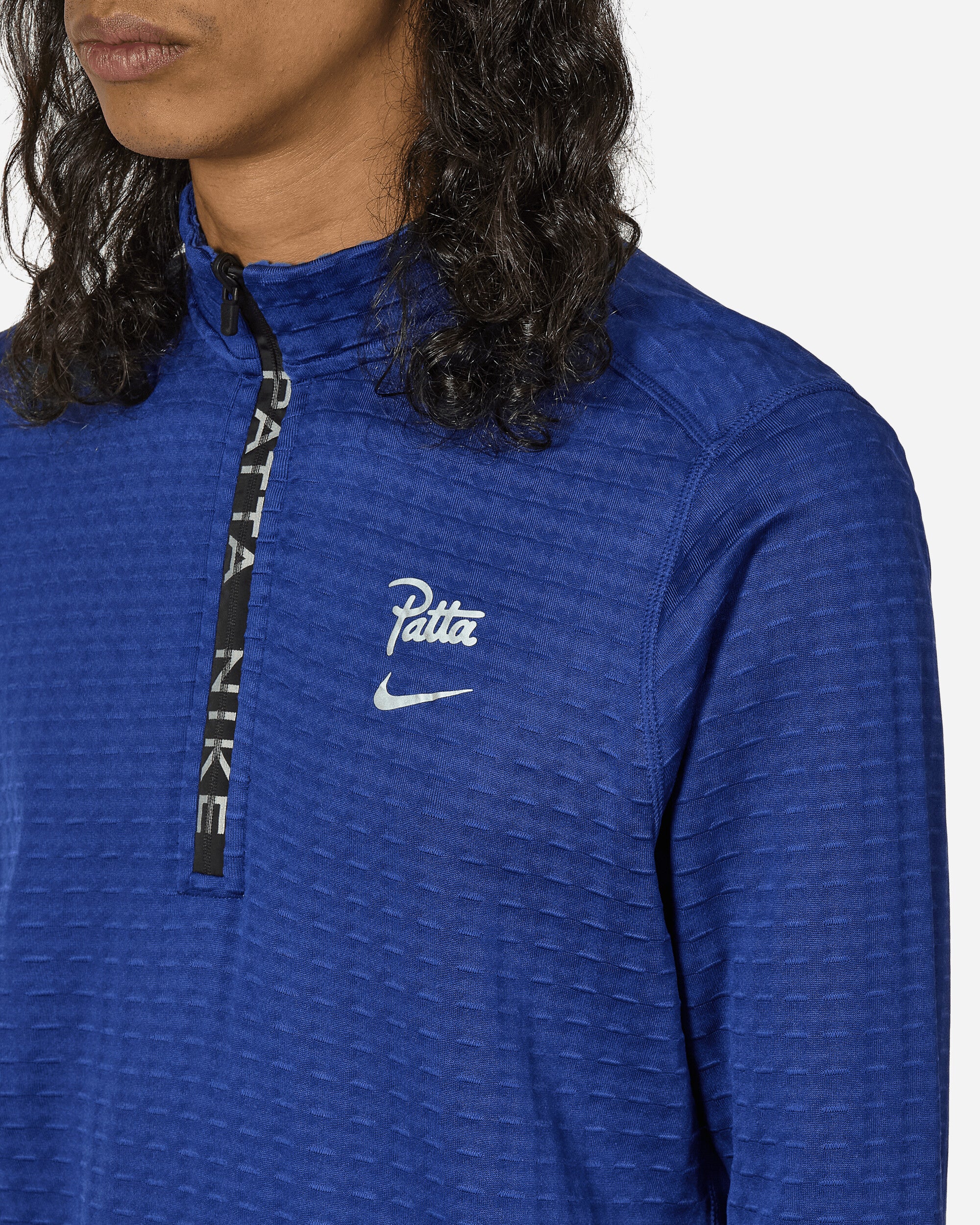 Patta Running Team Half-Zip Longsleeve Deep Royal Blue