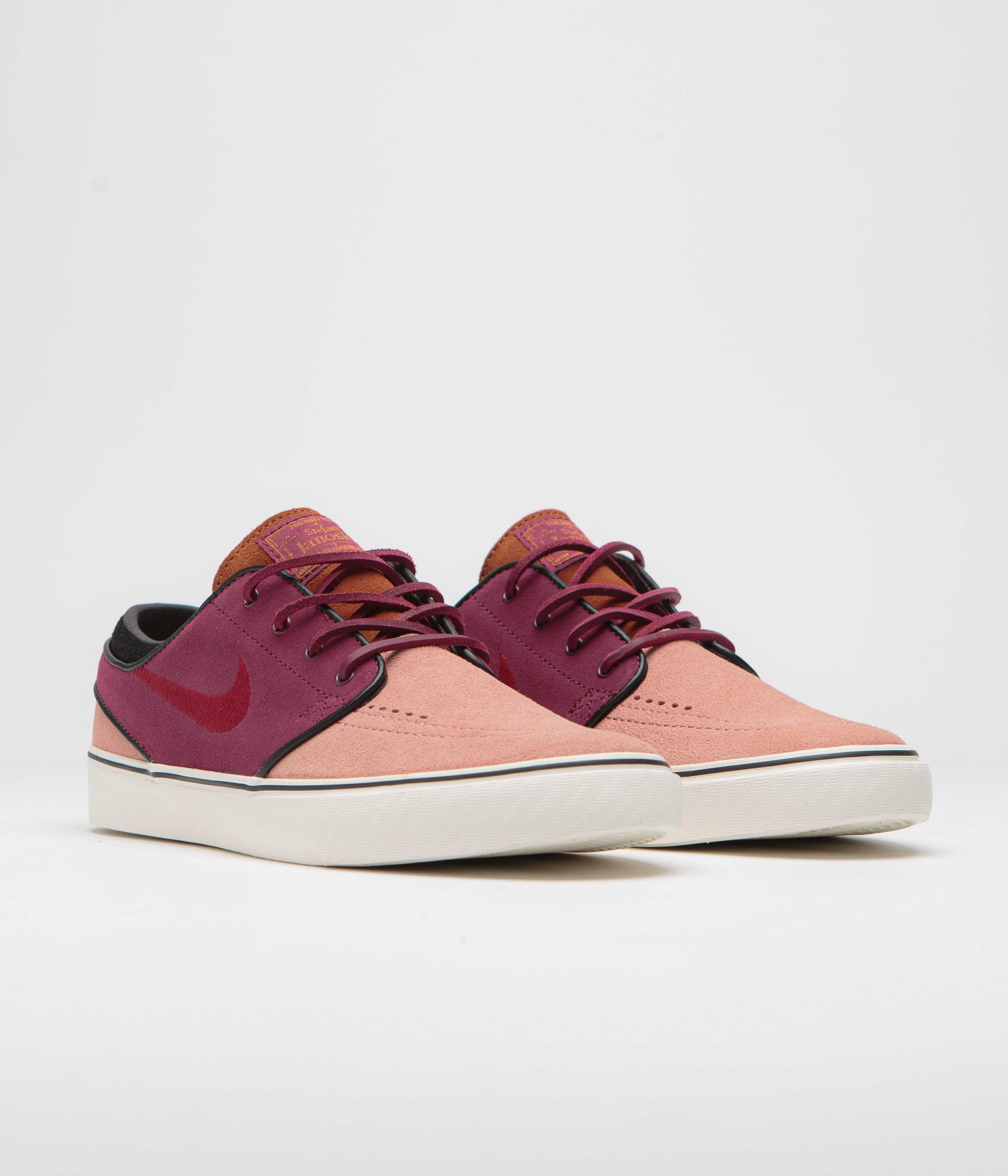 Nike SB Janoski OG+ Shoes - Red Stardust / Team Red - Rosewood