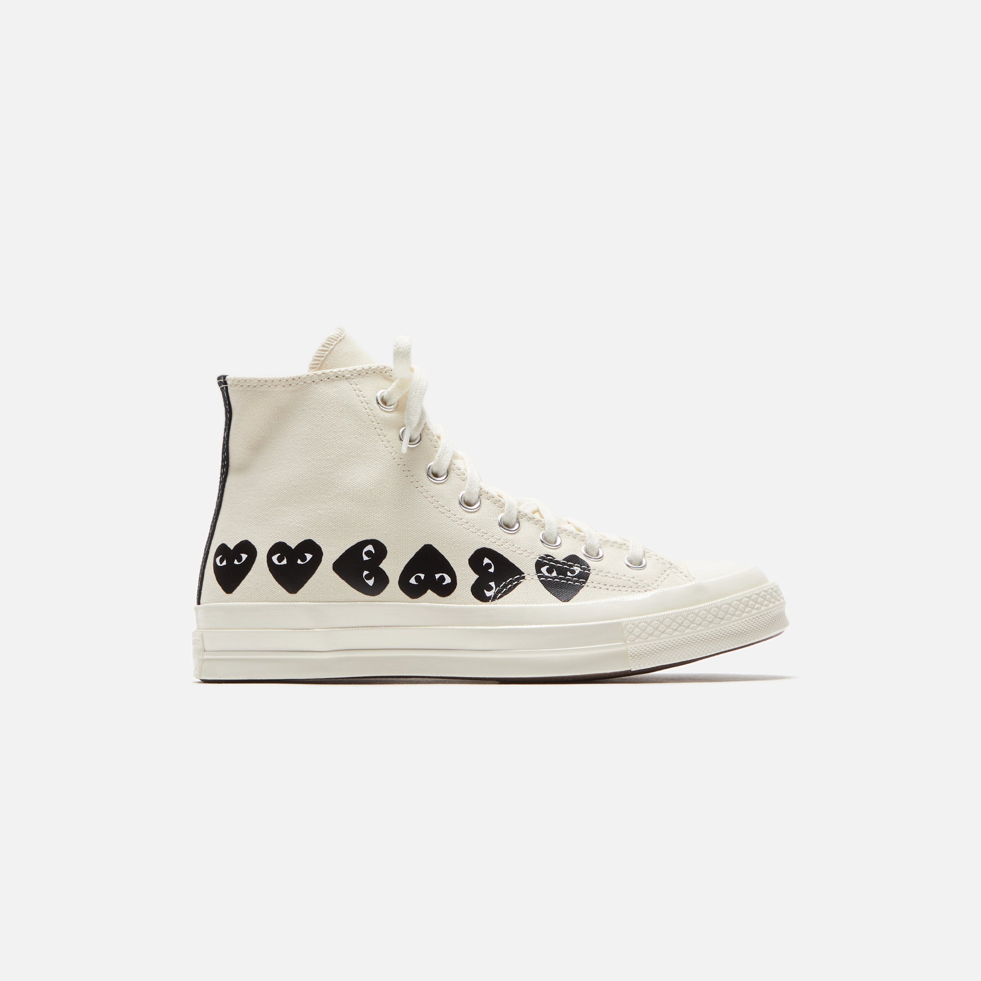 Comme Des Garçons Play x Converse Multi Heart High Top - Beige / Black