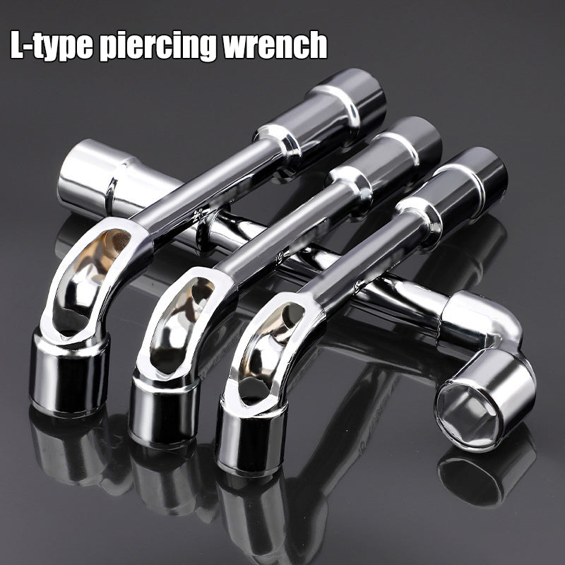 Hardware Tool Perforation Wrench L-Shaped Elbow Socket Wrench 7-Shaped Milling Mouth Wrench