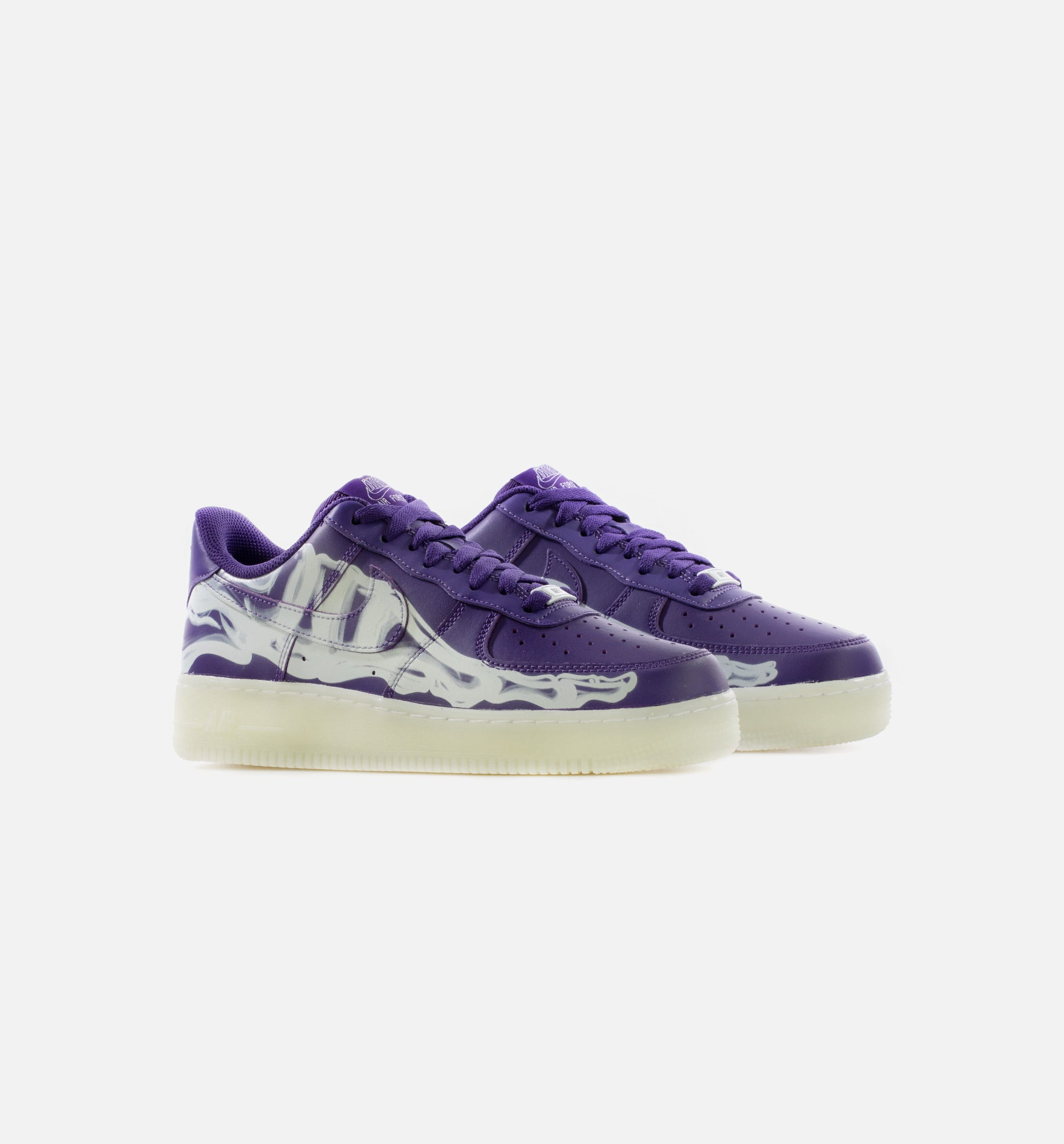 Air Force 1 Purple Skeleton Mens Lifestyle Shoe - Court Purple-White