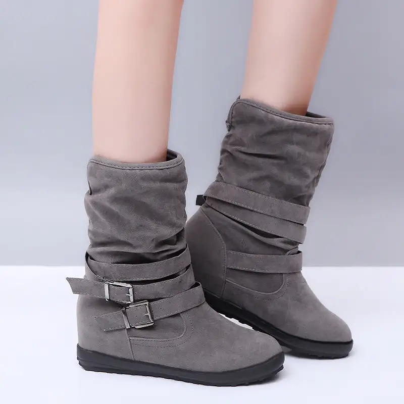 Artifical Suede Fur Lining Winter Boots