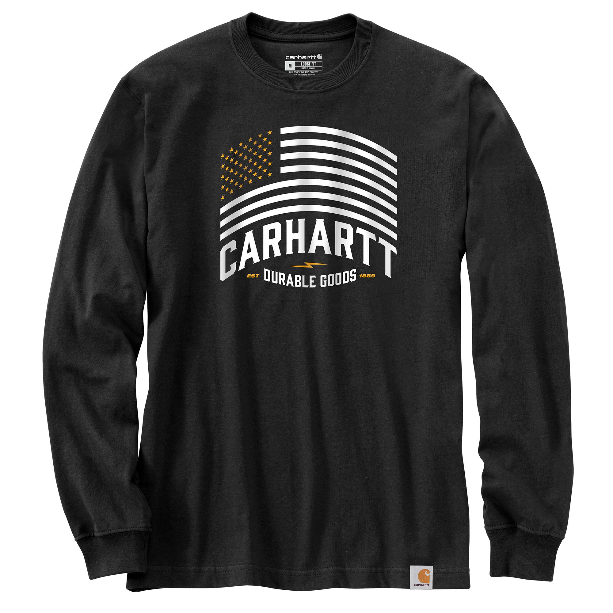 Carhartt Relaxed Fit Mid Weight Flag Graphic Long Sleeve T-Shirt