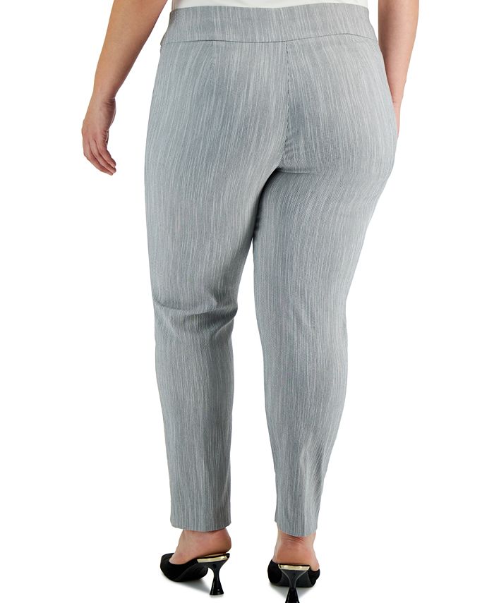 Plus Size Jacquard Pull-On Pants， Created for Macy's