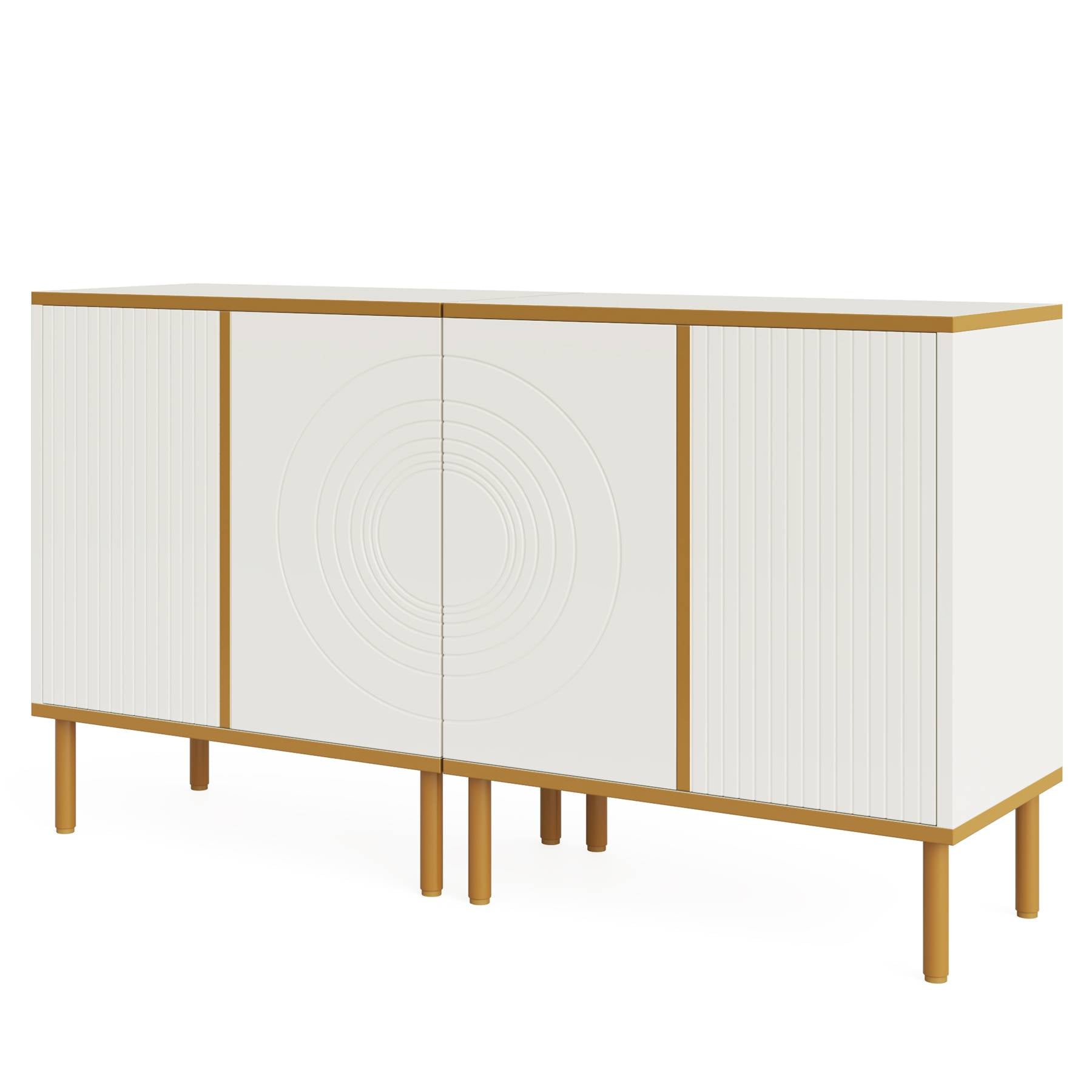 Modern Sideboard Buffet, Mid-Century Accent Cabinet with Adjustable Shelf