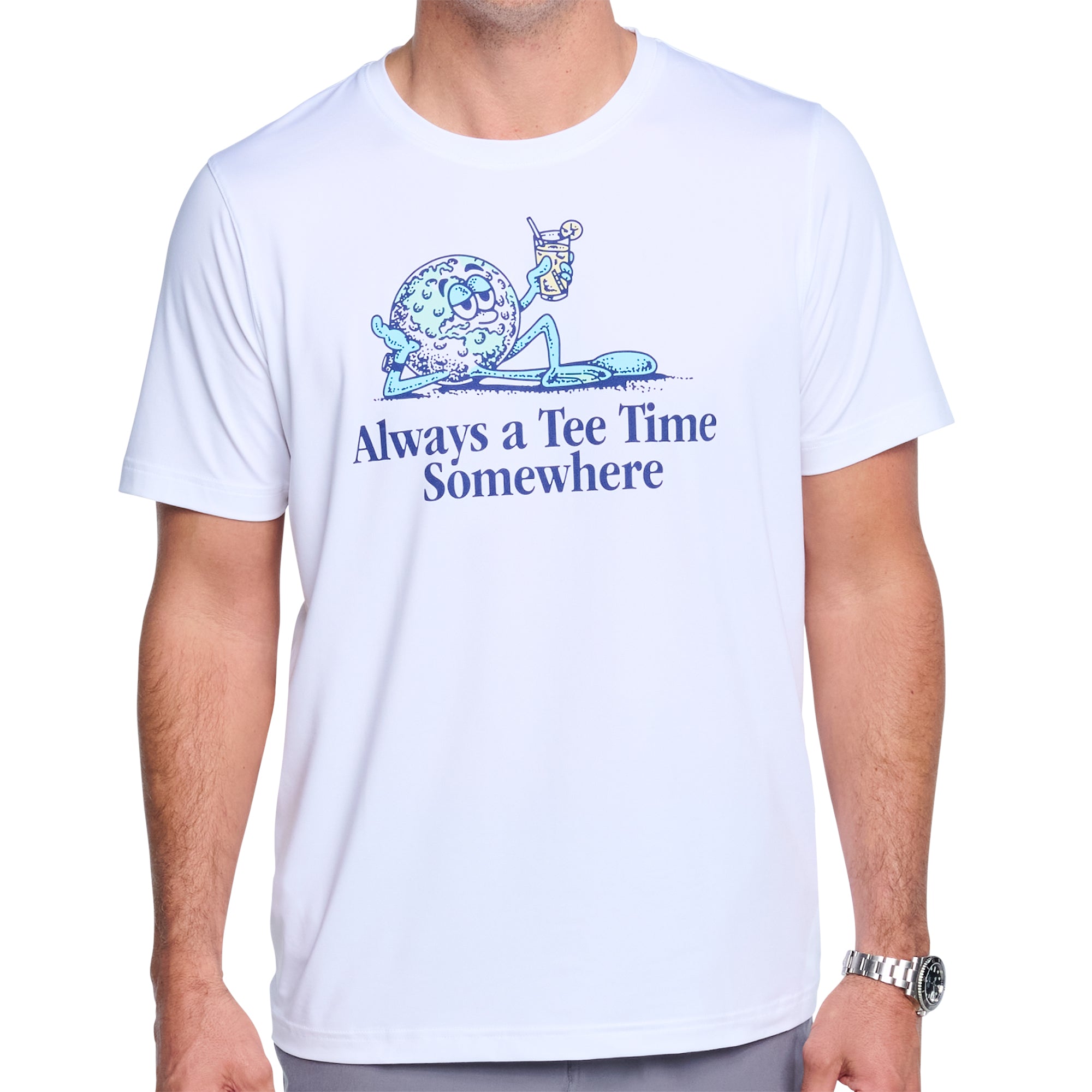 CLOUDSPUN Tee Time Somewhere Performance T-Shirt