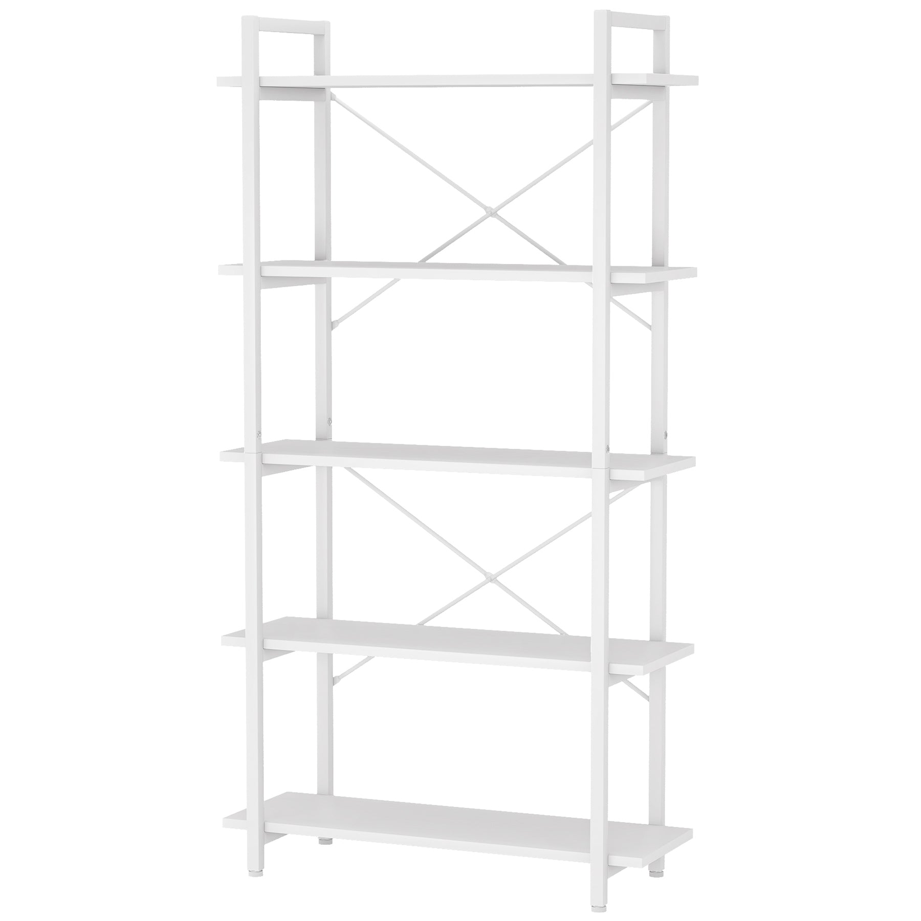 5-Tier Bookshelf, Industrial Etagere Bookcase Display Shelf Unit