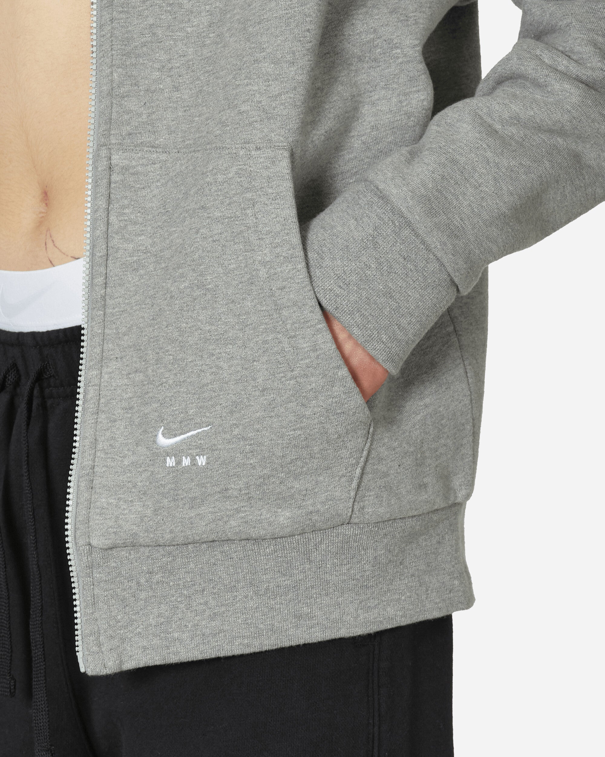 MMW Full-Zip Fleece Hoodie Grey Heather