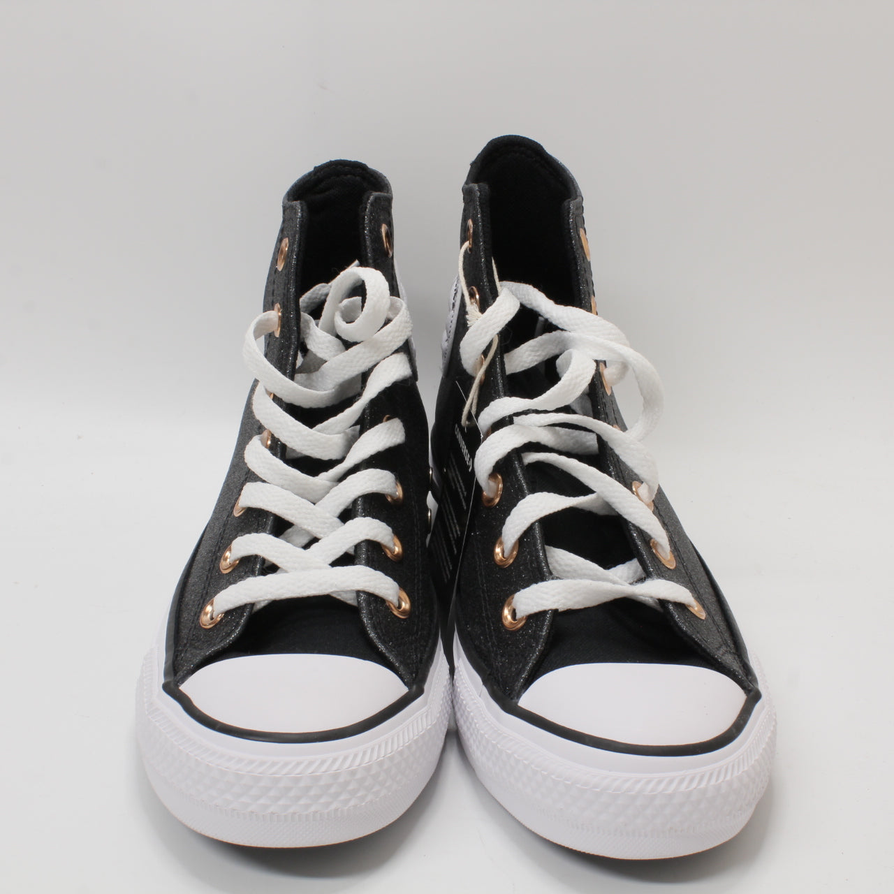 Odd Sizes - Womens Converse All Star Hi Black White Copper - UK Sizes Right 4.5/Left 5.5