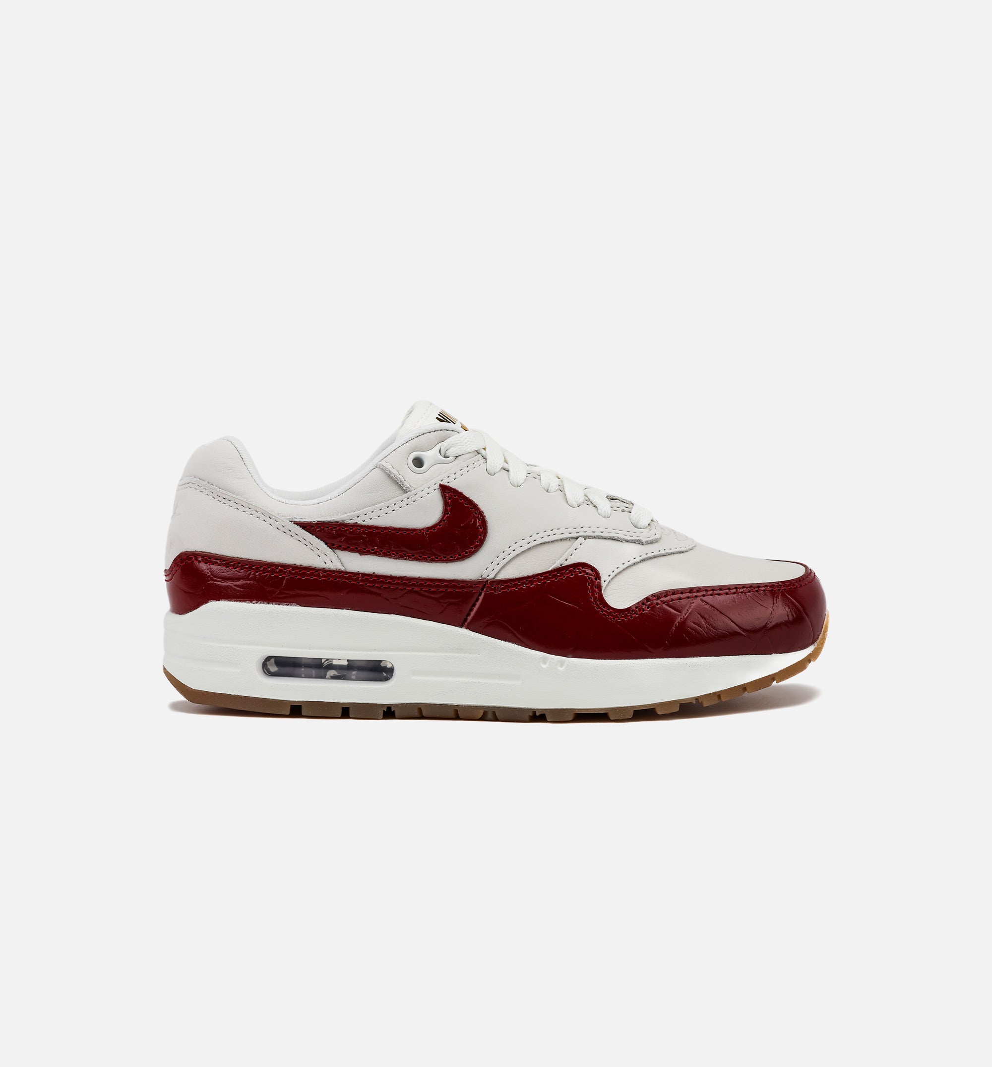 Air Max 1 LX Womens Lifestyle Shoe - Sail/Sail/Gum Light Brown/Team Red