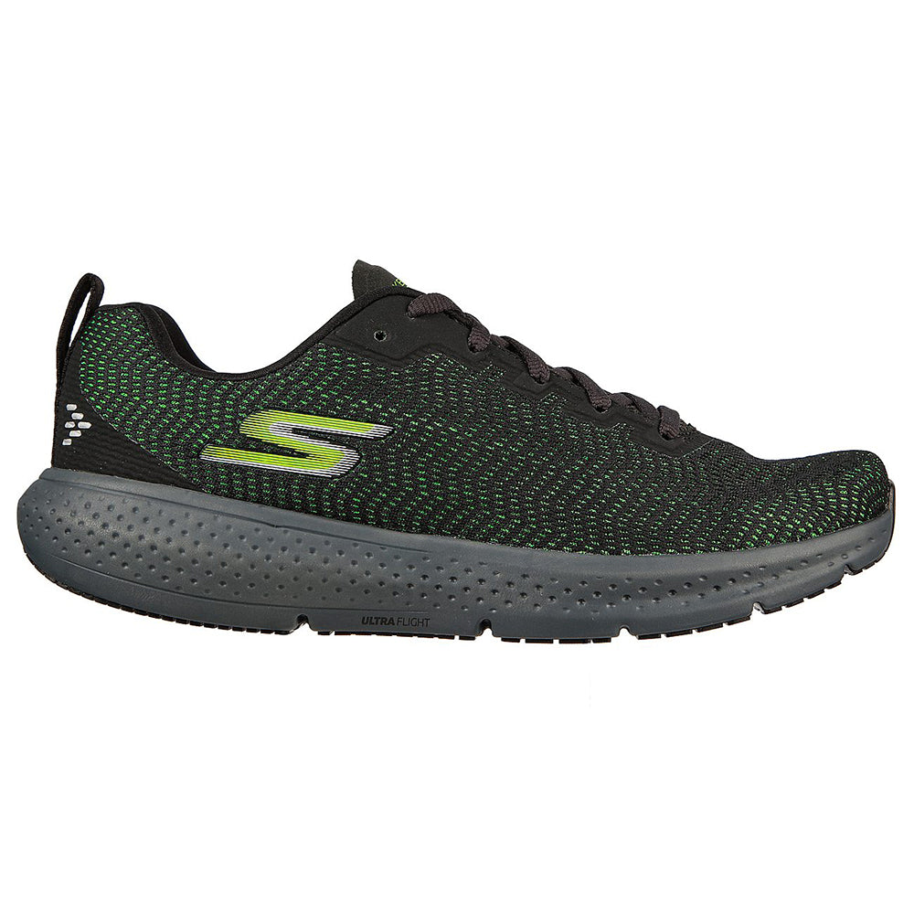 Skechers Men Tech Running GOrun Supersonic Shoes - 246031-BKLM