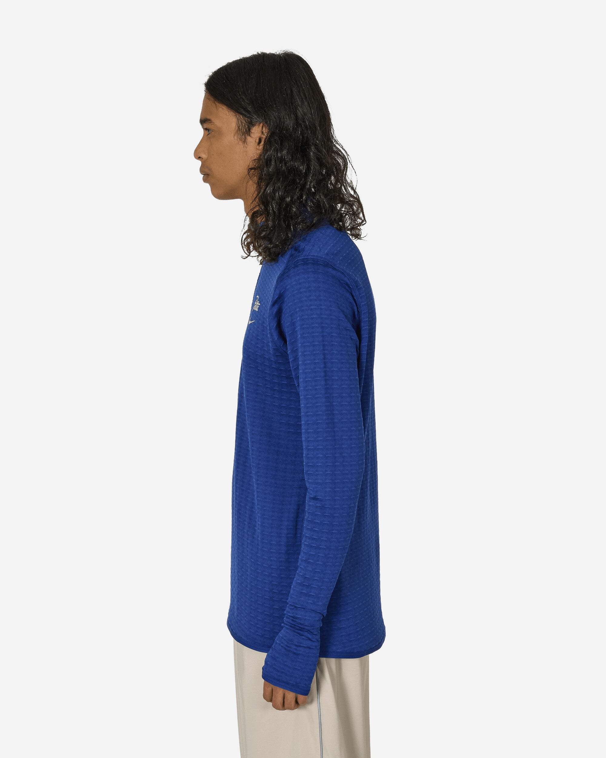 Patta Running Team Half-Zip Longsleeve Deep Royal Blue