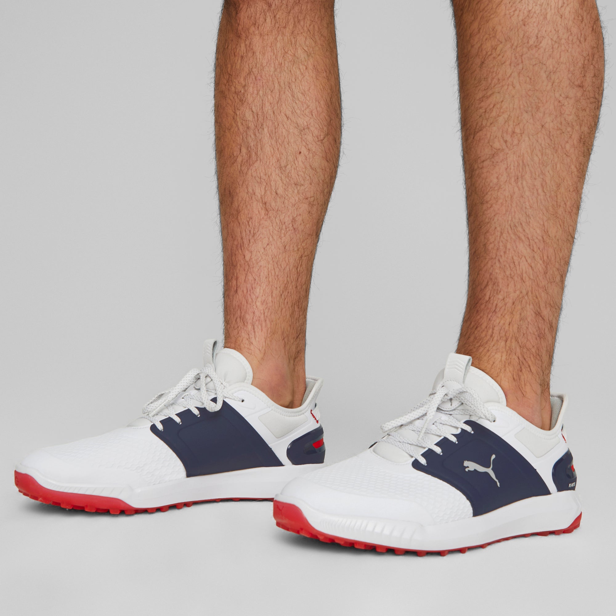 IGNITE ELEVATE Spikeless Golf Shoes | Puma White / Puma Silver / Puma Navy