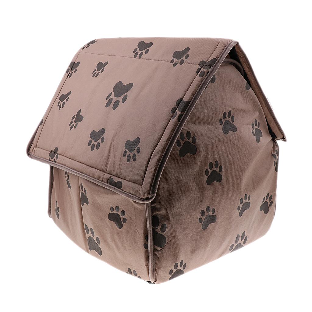 PORTABLE DOG Footprint HOUSE - Soft， Warm and Comfortable and Everywhere