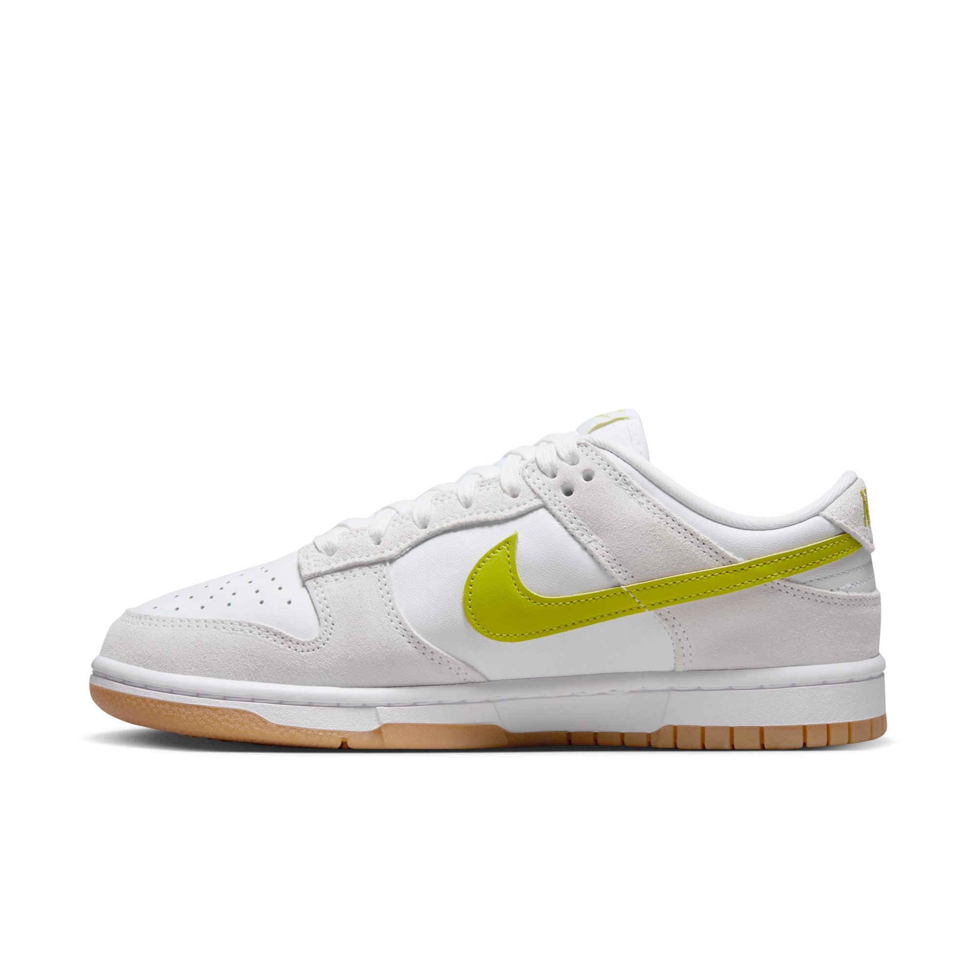 Women's Nike Dunk Low White Bright Gum Yellow HJ7335-133