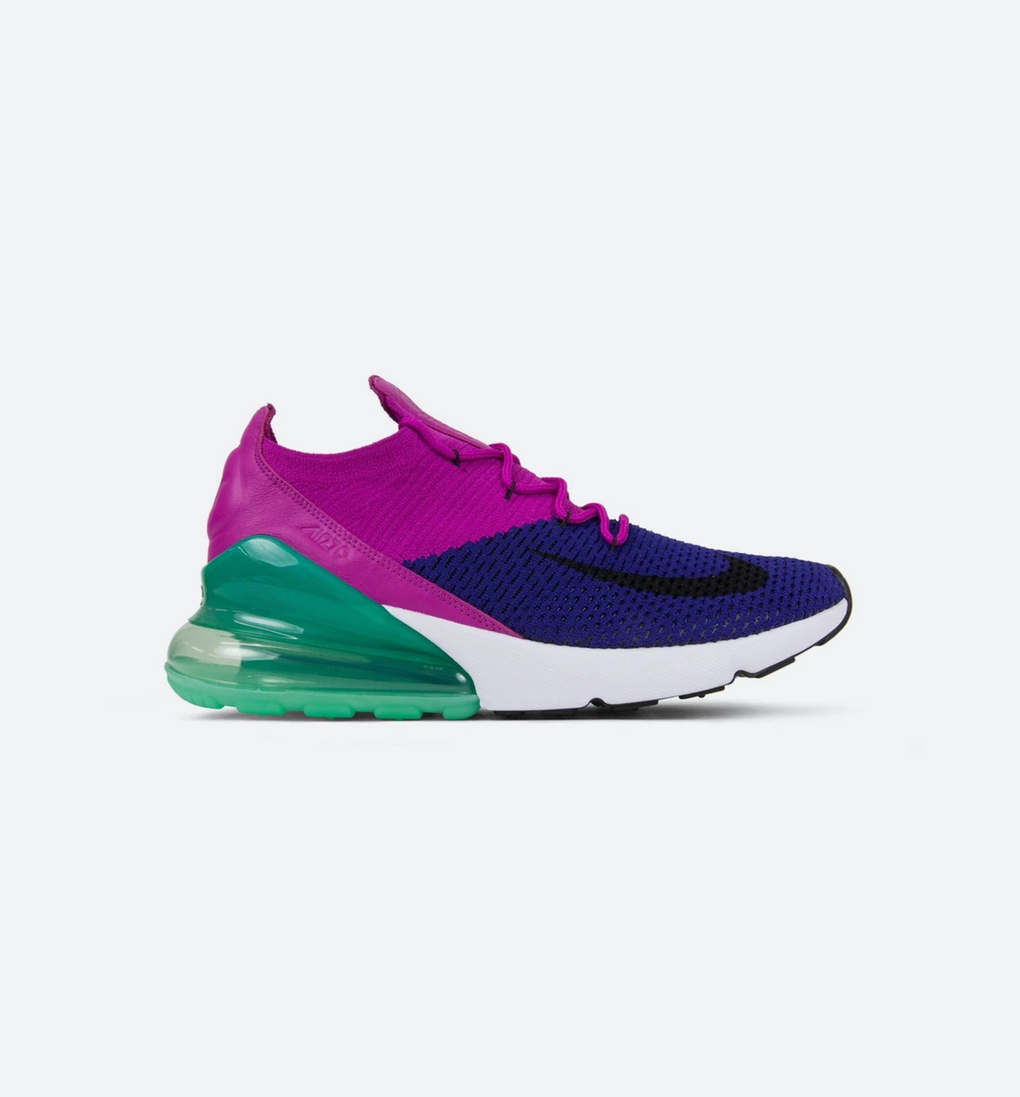 Air Max 270 Flyknit Mens Shoe -  Deep Royal Blue/Black/Fuchsia Flash