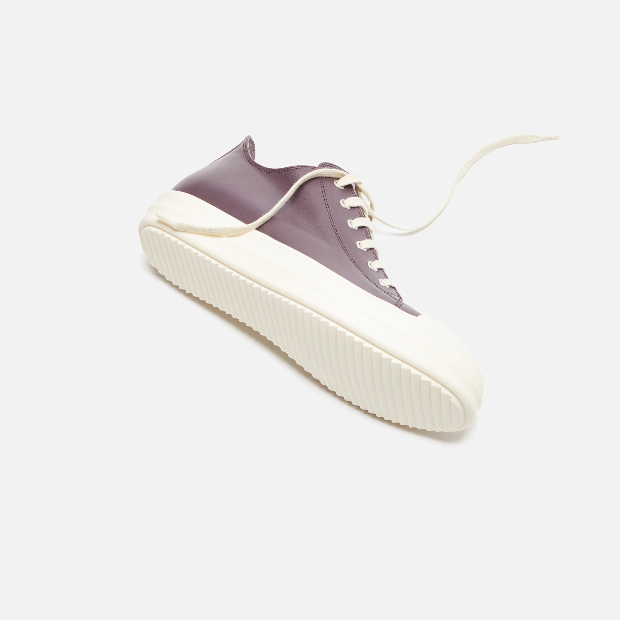 Rick Owens Scarpe in Pelle Low Sneakers - Amethyst / Milk