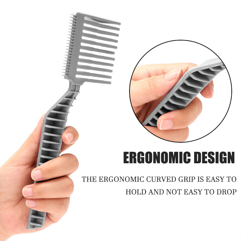 Men's Barber Comb Gradient Comb Oil Head Caliper Comb Long Handle Pusher Comb
