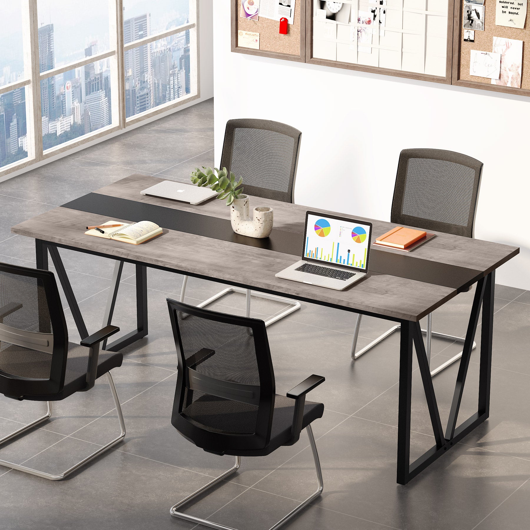 6FT Conference Table, Rectangular Meeting Room Table Executive Desk