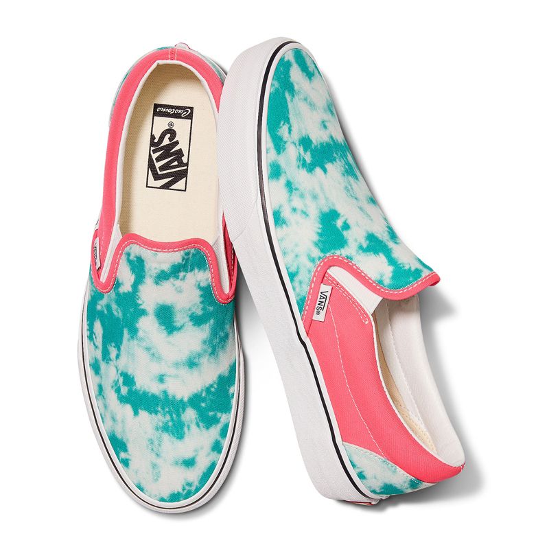 Customs Teal Acid Wash Slip-On