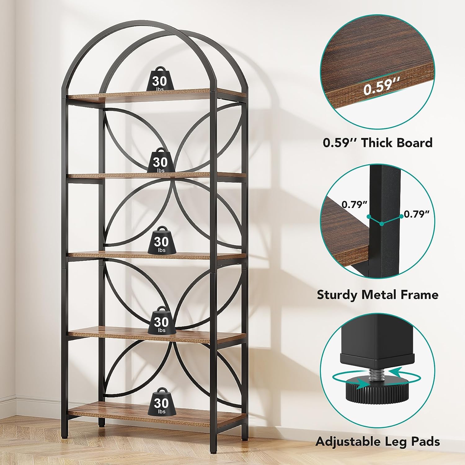 5-Tier Bookshelf, 75