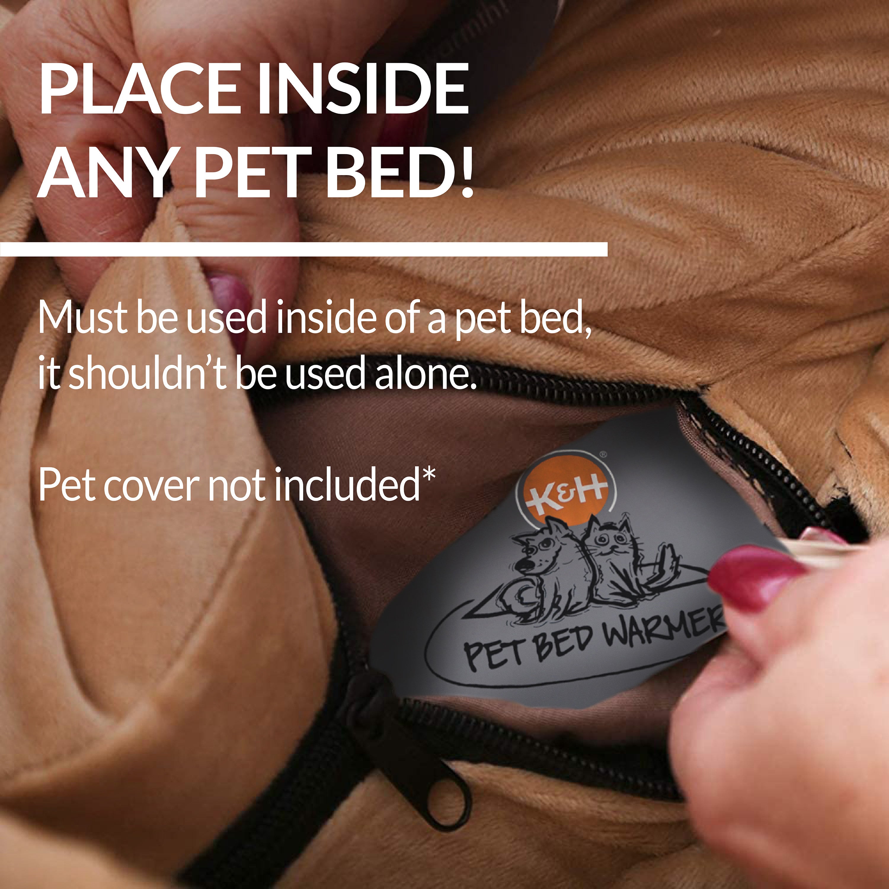 KandH Pet Products Pet Bed Warmer for Cats and Dogs Gray Small 8.5 X 9 Inches
