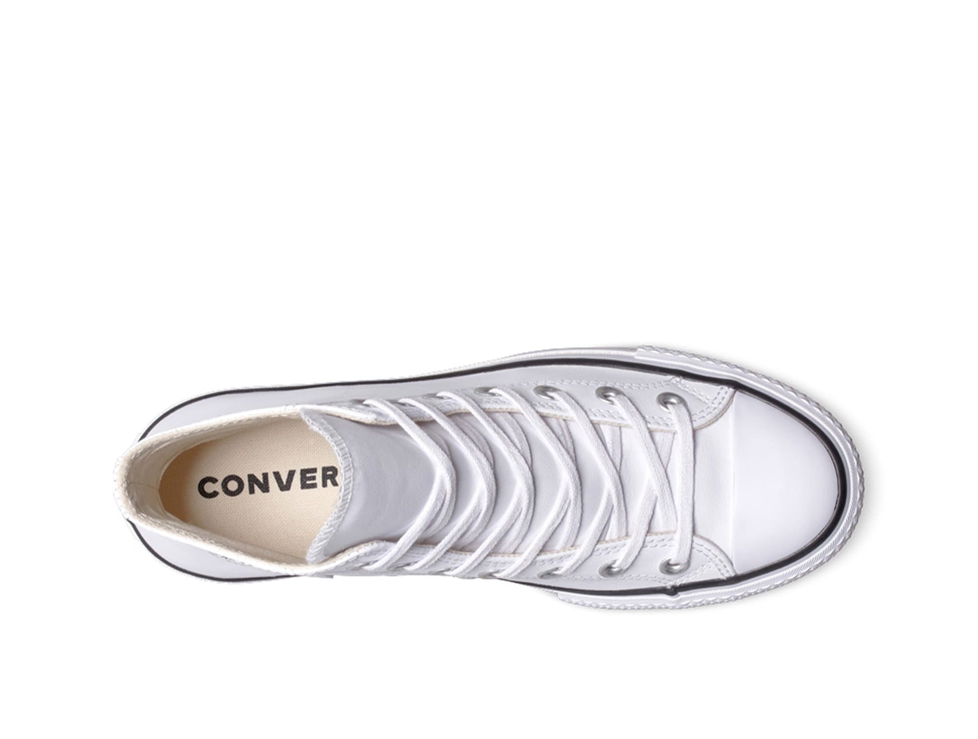 Converse Chuck T. Plataforma Cuero Womens Blanco