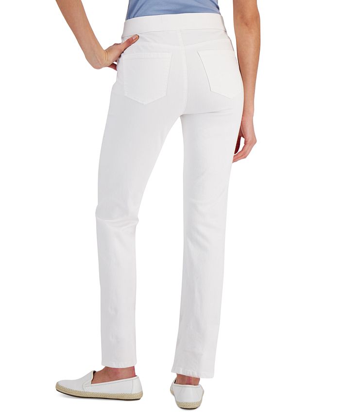 Petite Pull-On Denim Pants， Created for Macy's